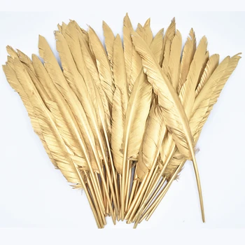 

Gold Silver Color Goose/Duck feathers for crafts wedding Decoration Plumes feather decor plumas carnaval plume decoration pluma