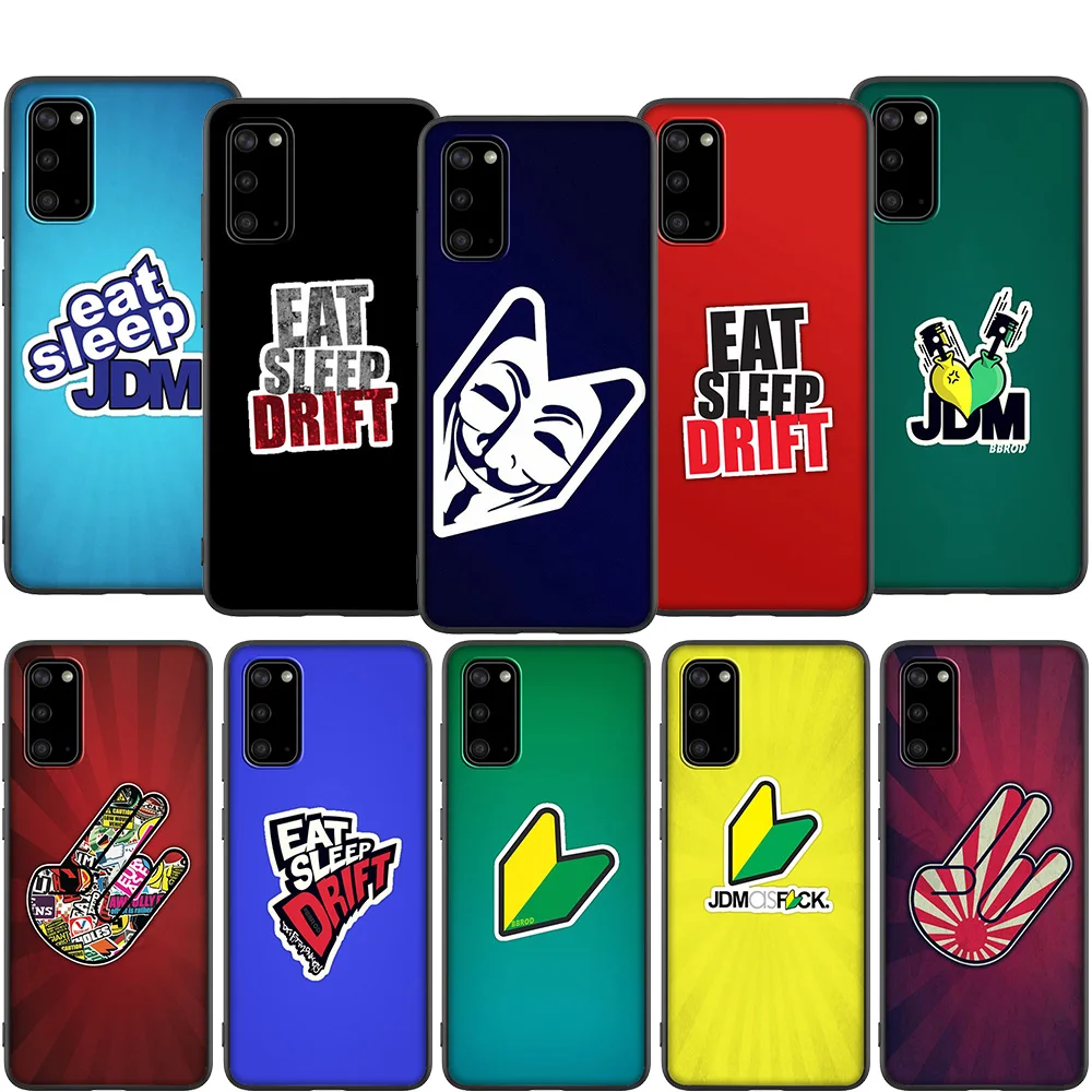 Lavaza Eat Sleep JDM Soft TPU Case for Samsung Note A3 A5 A6 A7 A8 A9 8 9 J6 A10s A20s A30s A40s A50s 10 A70 Plus | Мобильные