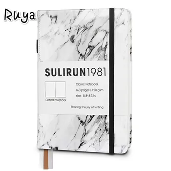 

Marble Design Bullet Dotte Journal school Notebook paper 80sheets Hardcover Ink Proof Dotted Diary planner agenda caderno defter