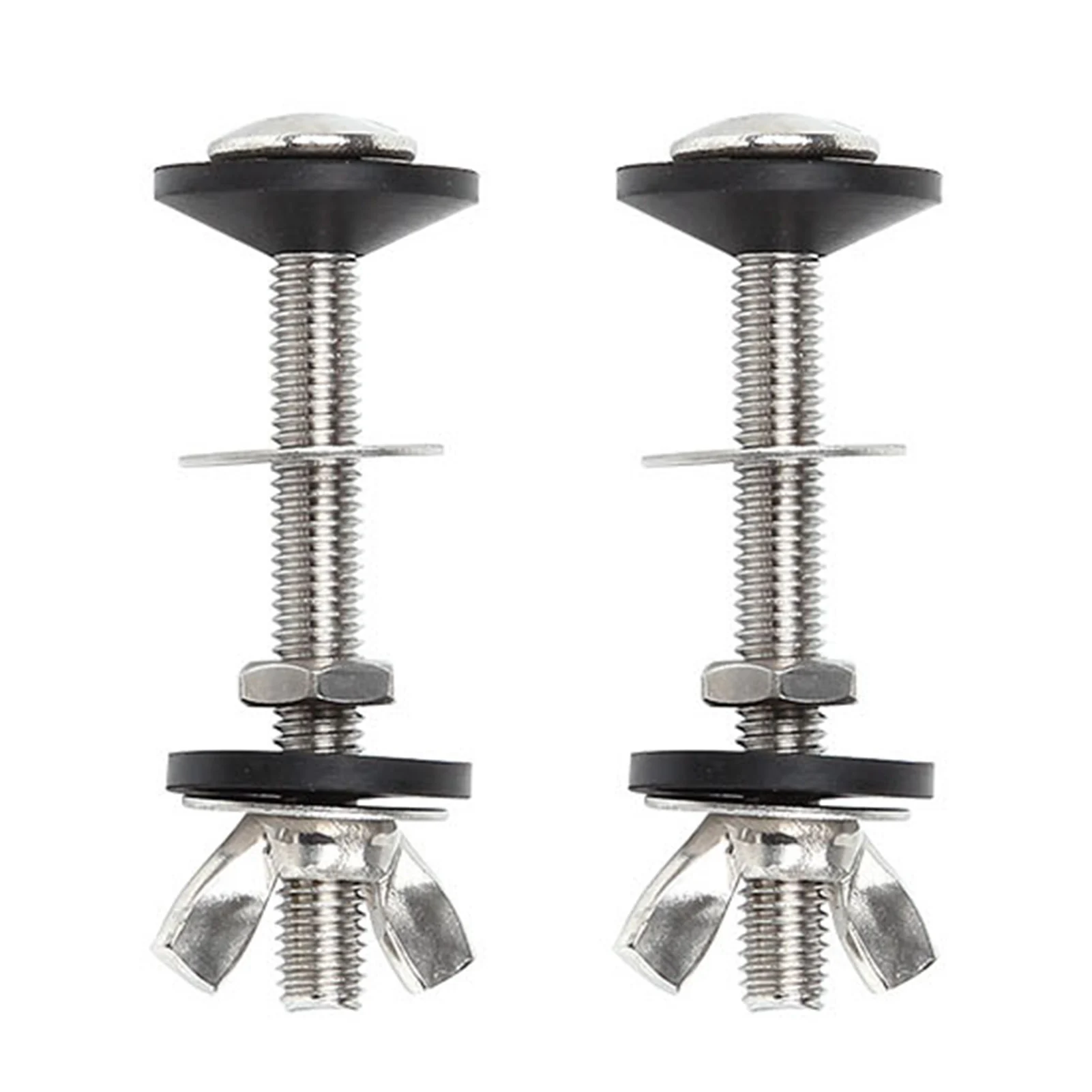 Cistern To WC Pan Fixed toilet cistern fixing kit Practical Stainless Steel Home Bolt Through Kit Closestool Durable Bathroom Accessories Spare 2pcs
