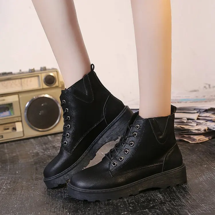 

Celebrity Celebrity Style Online Celebrity Martin Boots Women's 2019 New Style British Style Korean-style Versatile Thick Bottom
