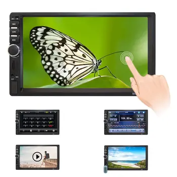 

7 Inch Double 7018B 2 DIN Car FM Stereo Radio MP5 Player TouchScreen Multimedia player 4 Light Camera Direction Control