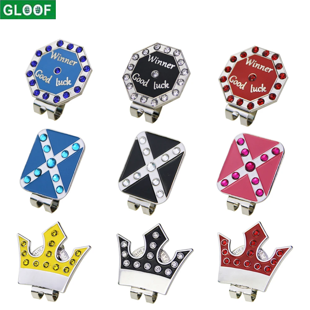 1Set Golf Ball Marker and Hat Clip Personality Golf Gift Set Includes 1 Ball Markers 1 Standard Hat Clip with Magnetic
