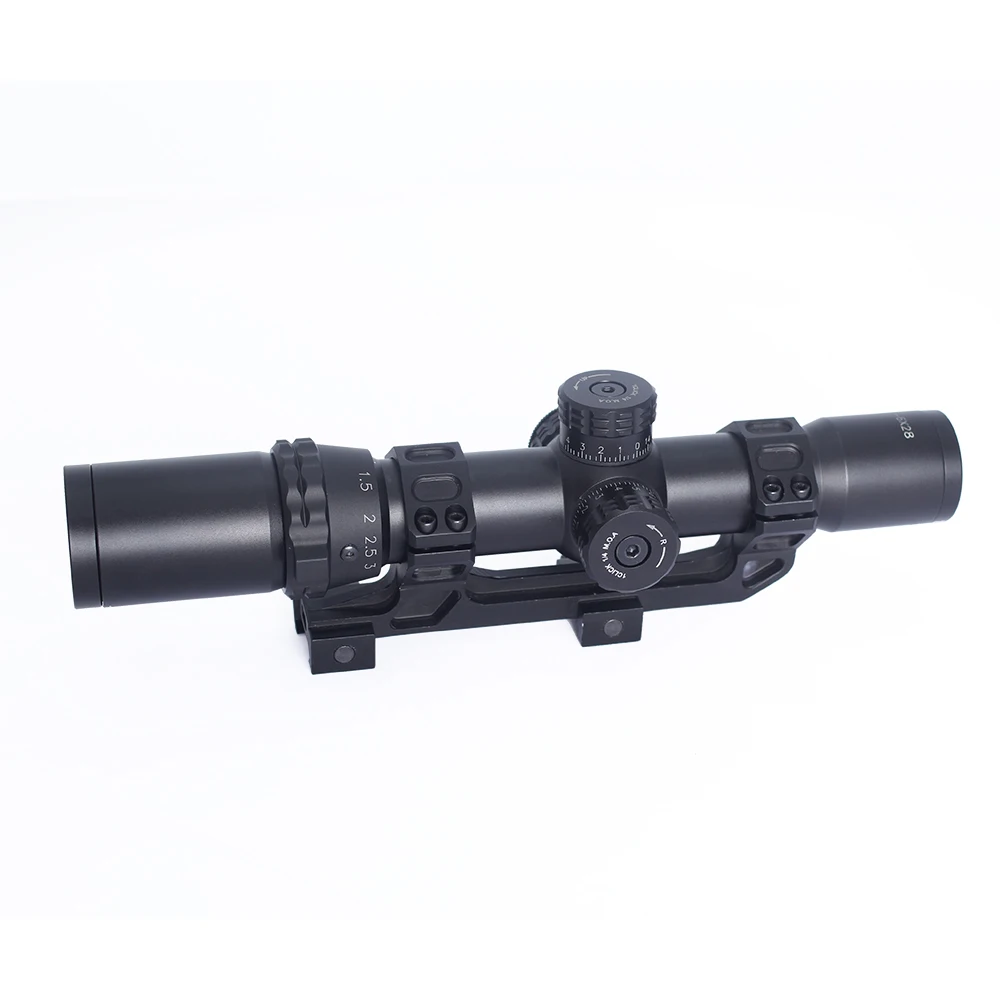 with 20mm dual mount SPINA оптика 1-6x28 SFP тактический оптический прицел Mil-dot Сетка RGB с подсветкой широкий угол зрения Область для охоты - Цвет: with 20mm dual mount