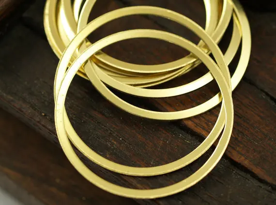 

50 Raw brass connector rings (31 mm) brs 452