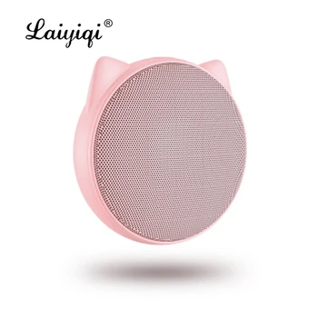 

Laiyiqi cute kitten Mini Cat Ear lovely bluetooth speaker portable Handsfree call cartoon kid christmas caixa de som portatil BT
