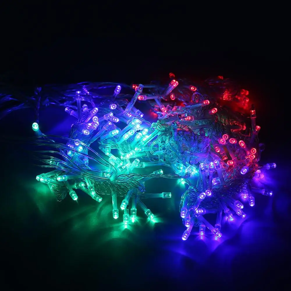 multicolor ICOCO 9.8ft x 6.6ft 220V гирлянда Сказочный светильник для занавесок Рождественский Свадебный светильник s внутренний наружный декоративный светильник ing 5 цветов EU Plug - Испускаемый цвет: multicolor