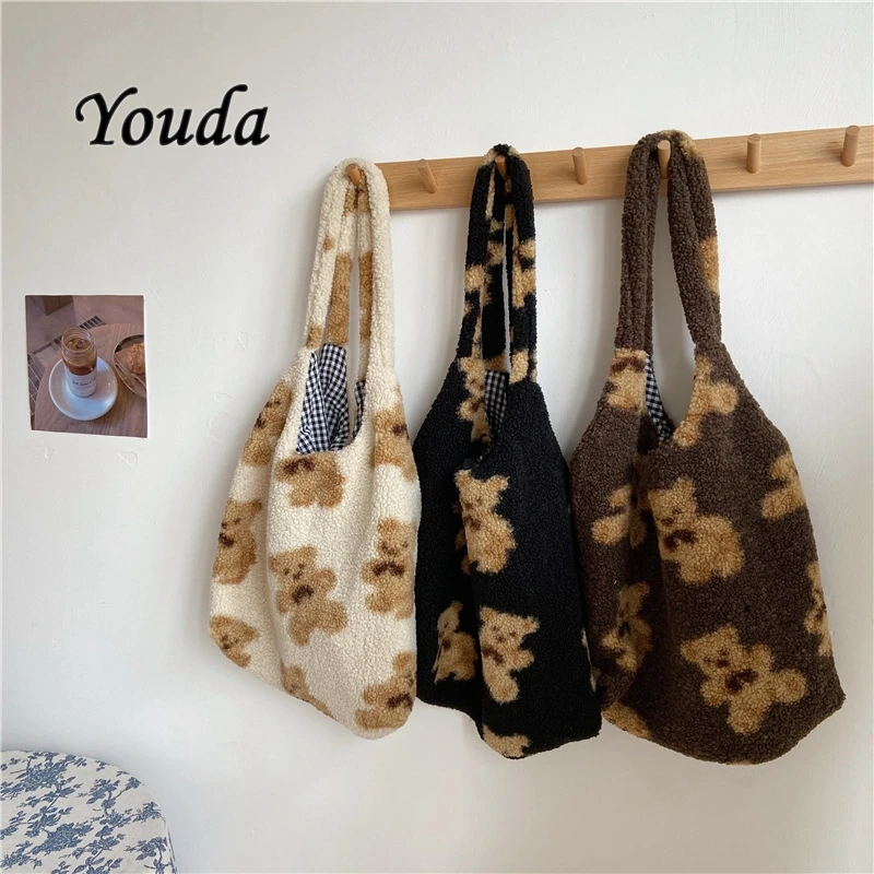 Shoulder-Bags Tote Youda Plush Female Large-Capacity Original-Design Women for Student