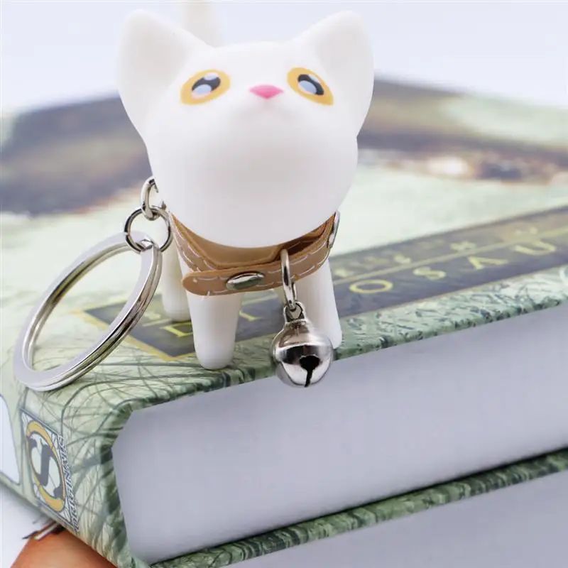 Милые Мультяшные куклы маленький черный Кот брелок Porte Clef женский для автомобиля
