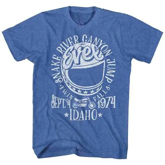 

Evel Knievel Motorcycle Daredevil Snake River Canyon Jump Adult T Shirt