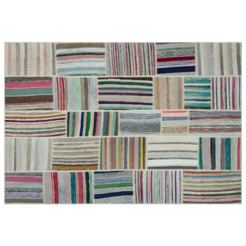 

Handmade Multicolor Vintage Patchwork Rug Area Rug 190x277 Cm-6'3''X9'1''