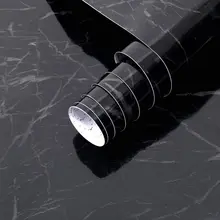 

Black Marble Peel and Stick Wallpaper Self-Adhesive Removable Vinyl Contact Paper Waterproof Stickers for Cabinets Countertops