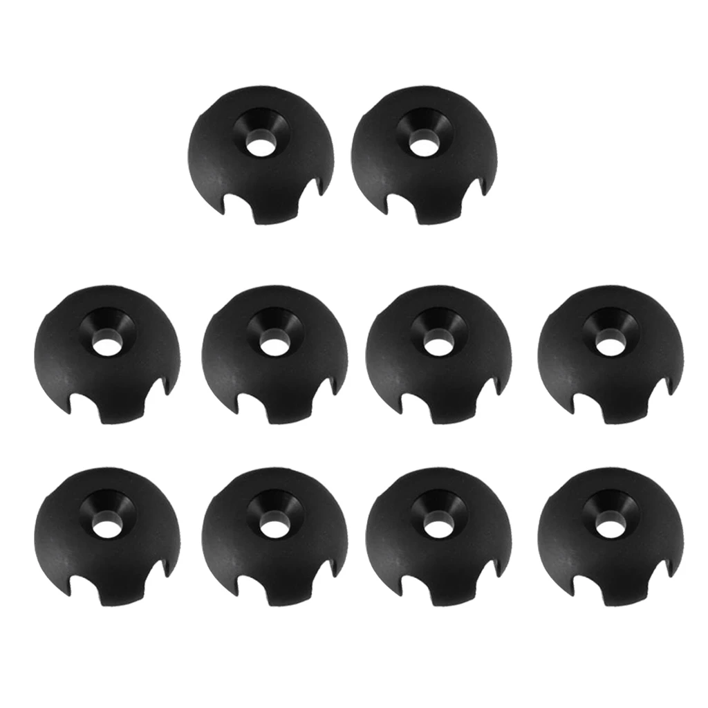 10pcs Slotted Round Deck Line Guide Kayak Accessories for Boat Canoe Dinghy
