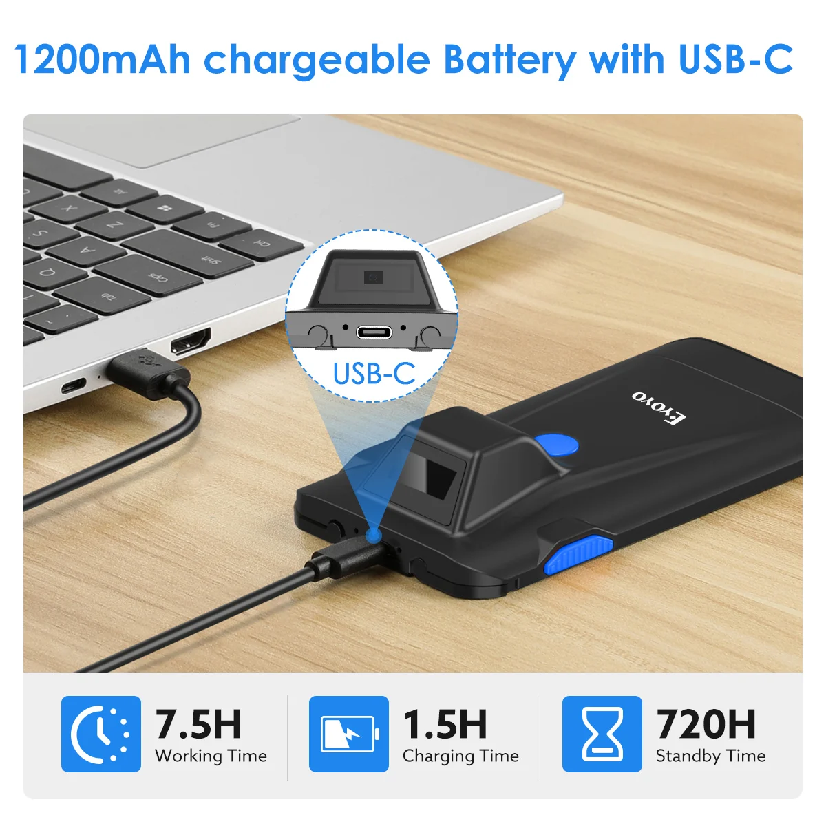 2D Phone Back Clip Bluetooth Barcode Scanner Portable Barcode Reader Data Matrix Code 1D 2D QR Scanner Android IOS System 3 2D Phone Back Clip Bluetooth Barcode Scanner Portable Barcode Reader Data Matrix Code 1D 2D QR Scanner Android IOS System - Image 3