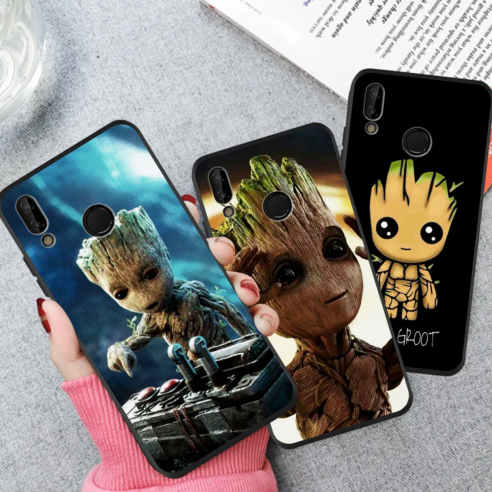 

Fashion Marvel Avengers Groot Phone Case For Huawei P40 Lite Pro 20 P20 Lite Pro P30 Pro Lite Mate 20 Pro Mate 30 Pro coque Capa