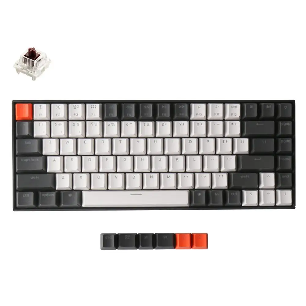 Keychron K2 BXH Bluetooth Wireless Mechanical Keyboard 84 Keys Gateron Hot-swappable Switch RGB Backlit for Mac Windows