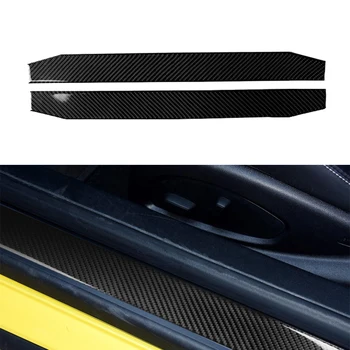 

For Chevrolet Camaro 2017+ Car Doors Threshold Protective Welcome Pedals Anti-slip Sill Carbon fiber Auto Accessories Stylings
