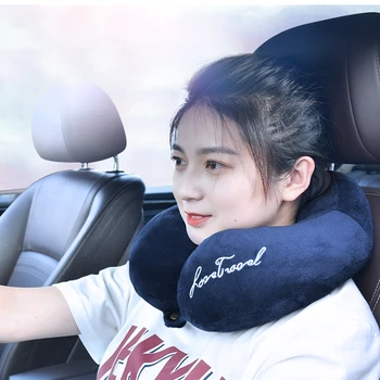 

1pcs U Shaped Car Travel Neck Pillow Seat Headrest Back Memory Foam Cervical Cushion Support For Chair Cars Interior Accessories
