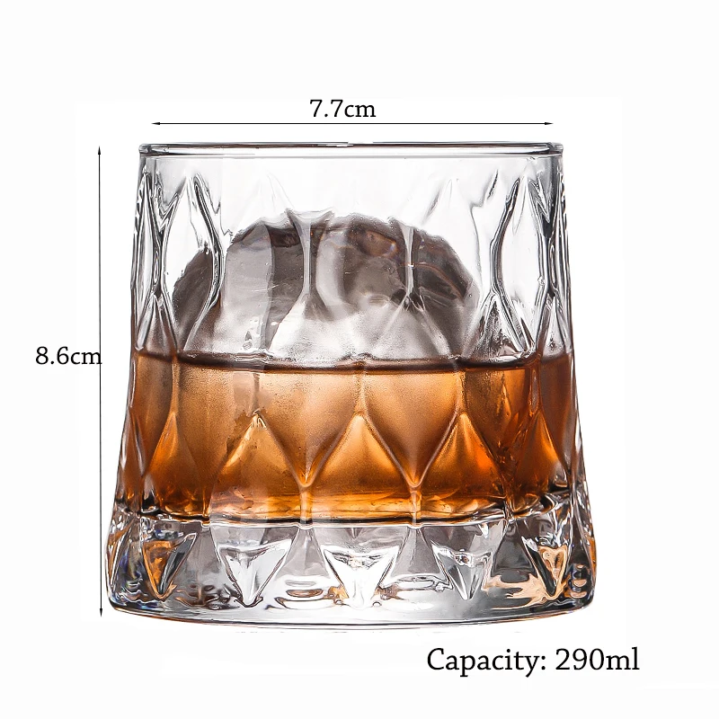 Set Di 2 Bicchieri Da Whisky In Cristallo Con Teschio 3D - Soffiati A Mano, Regalo Per Uomo In Confezione Regalo