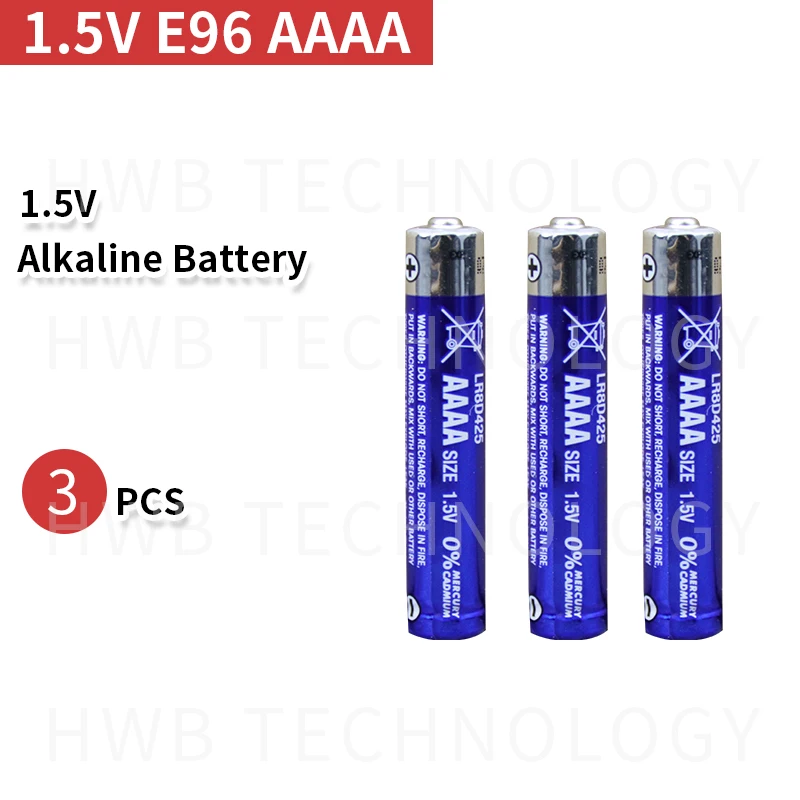 3 шт. 1,5 в E96 AAAA основная щелочная батарея сухая батарея лазерная ручка, Bluetooth гарнитура батарея