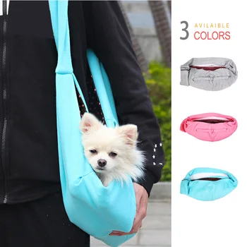 

ThinBest Cotton Reversible Small Dog Sling Carrier Pet Cat Tote Cozy Soft Comfortable Double-sided Shoulder Puppy Pocket