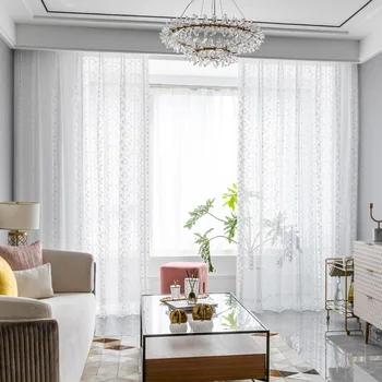 

Village White Vintage Lace Floral Window Screen INS Wind Lace Curtain Showcase yWindow Window Screen M