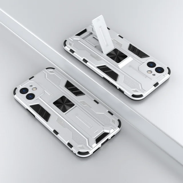 Armor Metal Magnetic Phone Case For Oppo Reno Find F19 X3 5Z 5G K9 4G Lite 5F 6 Pro Plus 5  Invisible Bracket Protector PC Cover Silver