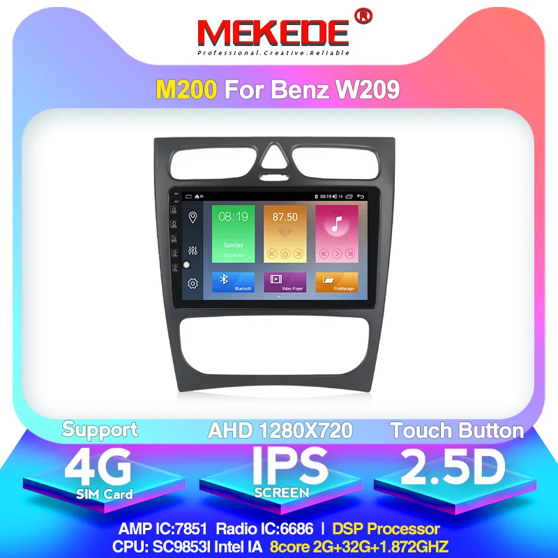 2GB 32GB 4G LTE android10.0 4G+ 64G Автомобильный мультимедийный gps навигатор радио плеер для Mercedes/Benz Clk W209/W203/W168/M/ML/W163/Viano/W639 - Цвет: 2GB 32GB