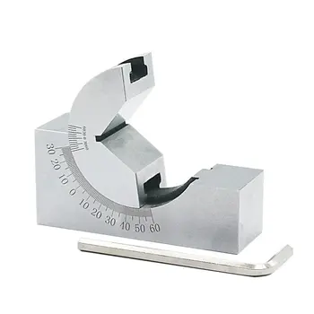 

AP25 Precision Gauge Micro Adjustable Angle V Block Milling Setup 0 to 60 Degree Angle Plate Angle Block Gauge Tool