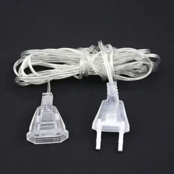Nieuwe 5M Extender Plug Kabel Verlengsnoer Eu/Us Plug Voor Led String Light Kerst Wedding Party Thuis decoratie Nieuwe 5M Extender Plug Kabel Verlengsnoer Eu/Us Plug Voor Led String Light Kerst Wedding Party Thuis decoratie