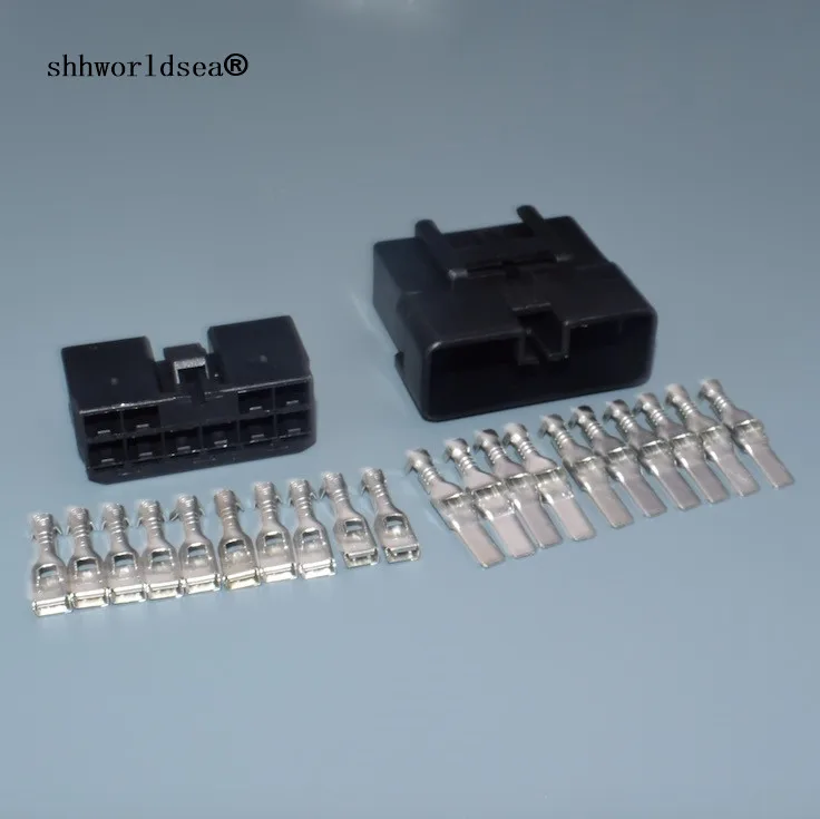 Shhworld Sea 10 pin way 4,8 мм Мужской Женский герметичный авто электрический провод разъем с шпильками 6098-0154 6098-0156