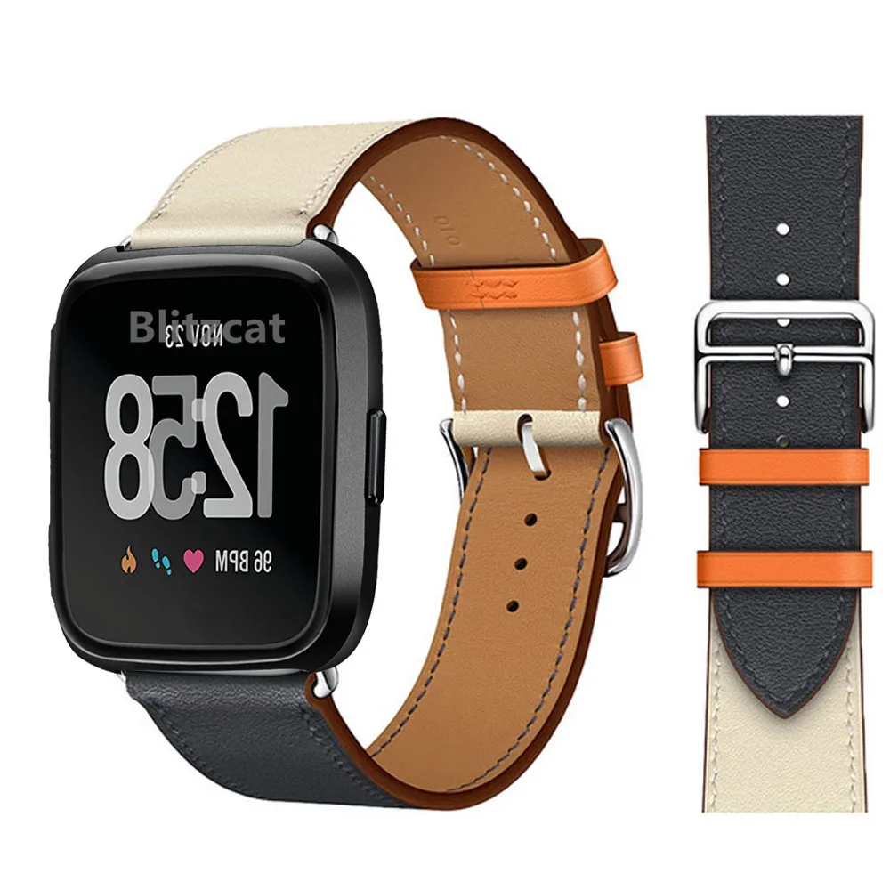 Fitbit Versa 2 Lite 스마트 워치 팔찌, 가죽 손목 밴드, 교체용 시계 밴드, Fitbit Versa 4 3 sense