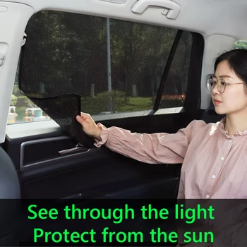 

Magnetic Car Window Sun Shade Summer UV Protection Mesh Front + Rear Side Window Screen Curtain Sunshade Cover
