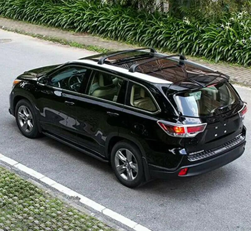 Для Toyota Highlander- черный крест бар крыши грузовой багаж стойки автомобильные аксессуары модификация автомобиля
