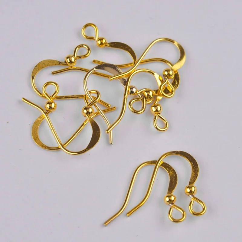 1000 шт. плоские с шариком французские серьги крючки фурнитура для ушей кольцо