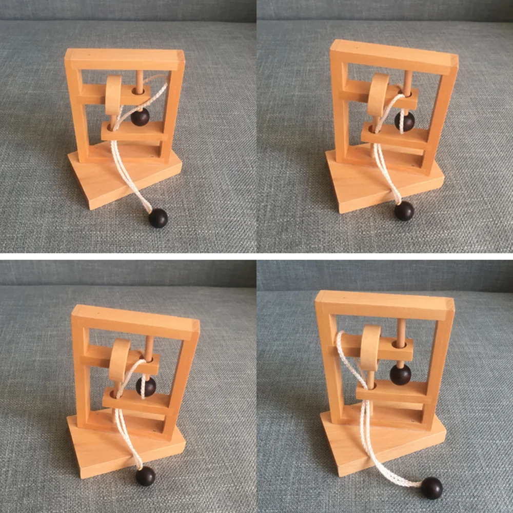 3D деревянная веревочная петля игрушки головоломки IQ Разум строка логическая игра головоломка игры просвещение подарок учебный, обучающий пазл игрушки для детей