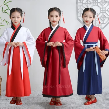 

Chinese Ancient Costume Kids Adult Traditional Han Dynasty Baby Girl Boy Hanfu Dress Chinese Folk Dance Costume Party Tang Suit