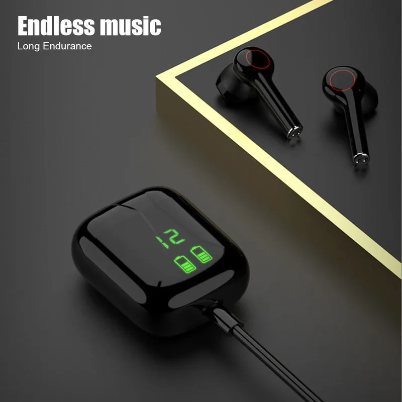 The Mini TWS Wireless Bluetooth 5 0 Headset Has An LED Case To Charge The Noise cancelling HiFi HD Motion Stereo Dual Headphones
