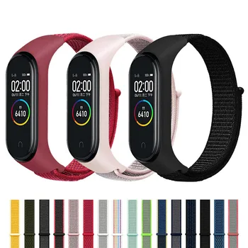 

JKER Nylon Strap for Xiaomi mi band 4 Bracelet Smart Watch Replacement xiaomi mi band 3 Colorful Strap Anti-lost Wristband