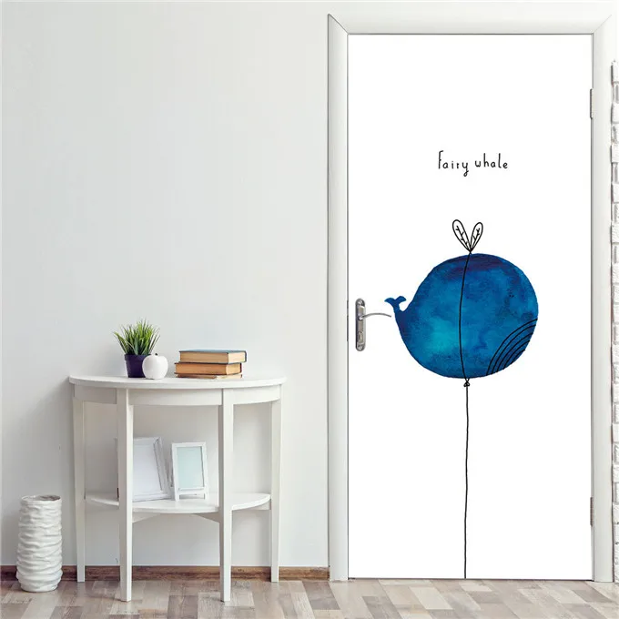 Стикер на дверь DIY ПВХ водонепроницаемый самоклеющиеся обои s на двери домашний декор плакат наклейки - Цвет: DZMT078