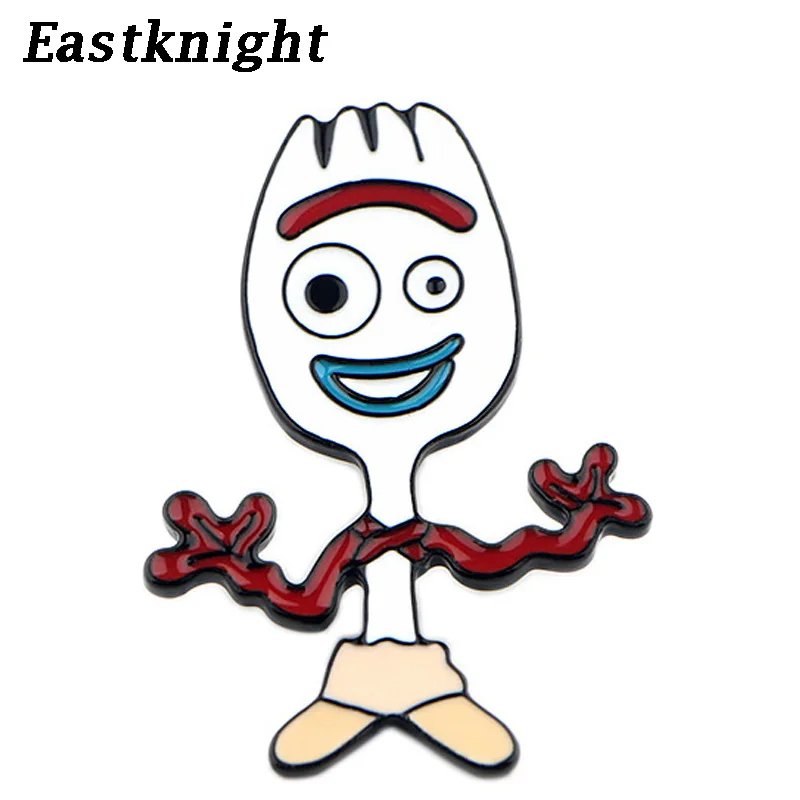 K653 забавные ювелирные изделия Forky Hello I am trash нагрудная булавка милый Вдохновленный аниме ювелирные изделия металлическая брошь булавки Джинсовая Шляпа значок