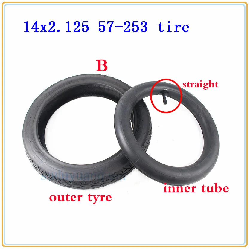 14X2,125 57-253 внутренняя камера колеса подходит для многих газовых электрических скутеров и e-Bike 14 дюймов шины для колес 14*2,125 шины 14x2,125 трубки