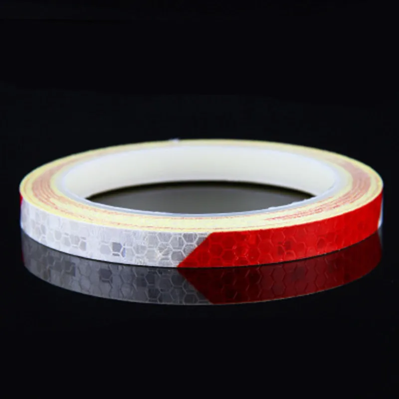 Reflective fluorescent mountain bike bicycle bicycle riding mountain bike reflective stickers tape bicycle stickers bicycle acce - Цвет: Red and white