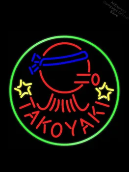

Neon Sign for Takoyaki neon Light Sign illuminated Display Beer Bar food Club Sign glass Windows Garage Wall Sign Pub Bar Signs