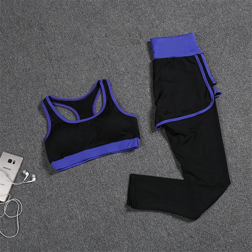 Seperate Pad 3pcs Yoga Set Women's Running Fitness Jacket Sports Bra Wear Clothing Women Training Set Sport Pant Suit Tracksuit