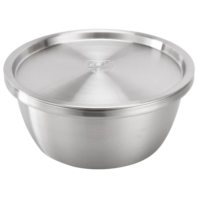Set 5 Ciotole In Acciaio Inox KITEISCAT Con Coperchi Ermetici - Lavabili In Lavastoviglie E Antiscivolo