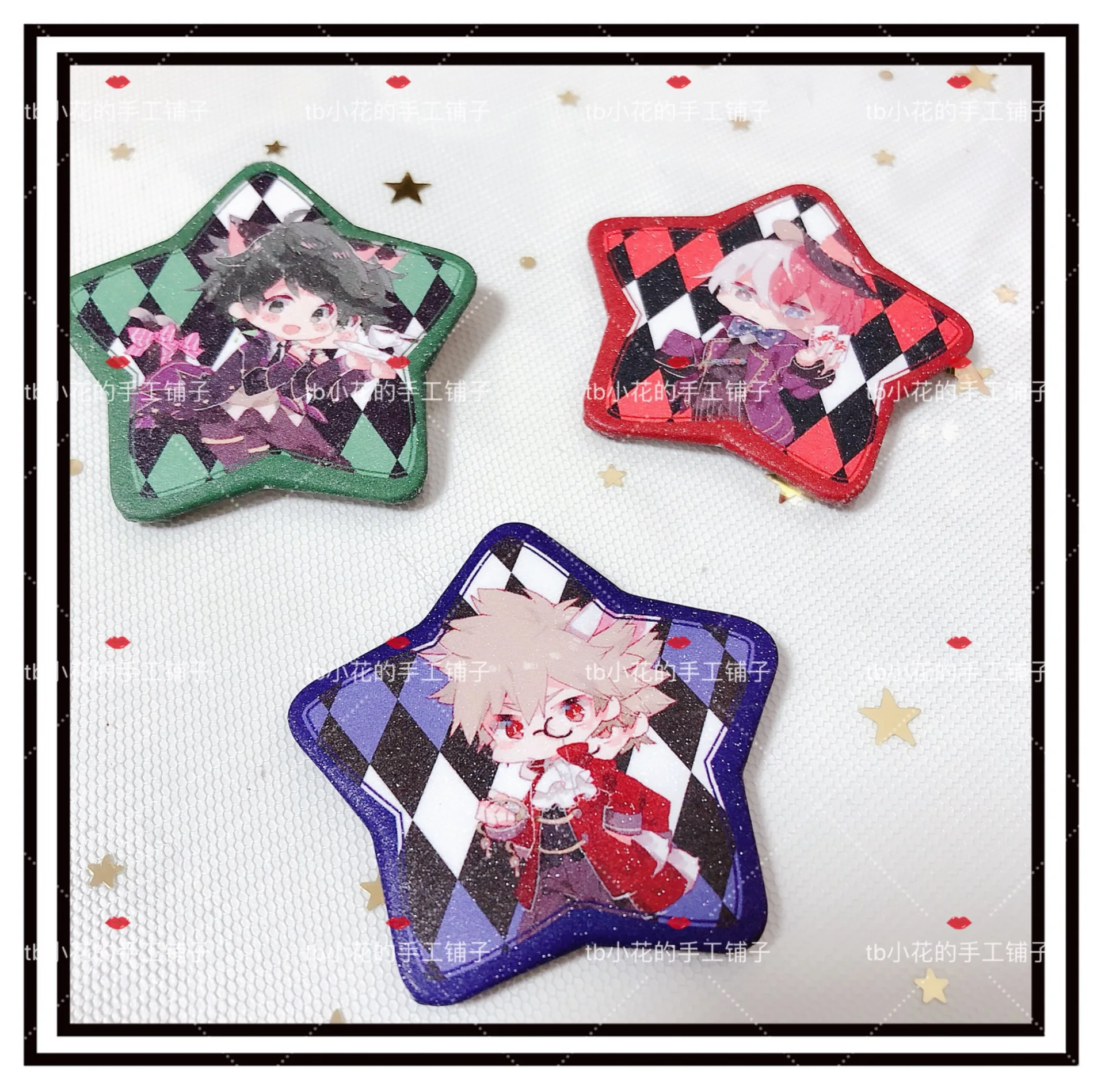 

Cute Anime My Hero Academia Izuku Midoriya Todoroki Shoto Bakugo Cosplay Badge Cartoon Star Shape Button Brooch Pin Bedge Gifts