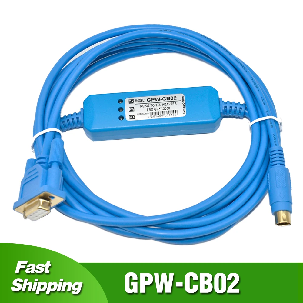 GPW-CB02 Proface GP37/2500/2301 시리즈 터치 패널 프로그래밍 케이블 GP HMI - 티몬