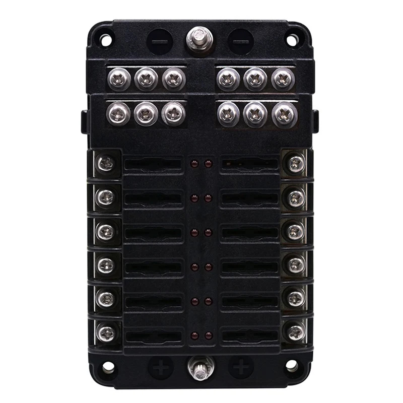 Car Fuse Box Insert Type Screw With Negative Multi-channel Fuse High-quality Box LED Light Indicator Boat Car Accessories