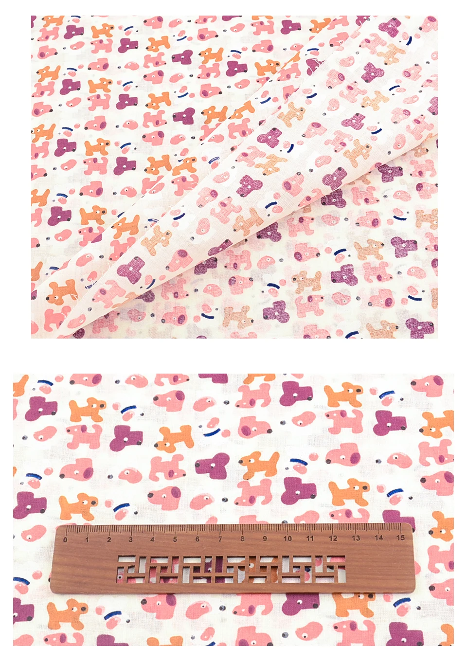 Teramila Charming Leopard Floral Plain 100 % Baumwolle Print Patchwork Stoff Zeichnungen Stoff zum Nähen handgefertigte Handarbeiten Handarbeiten – Detail 14